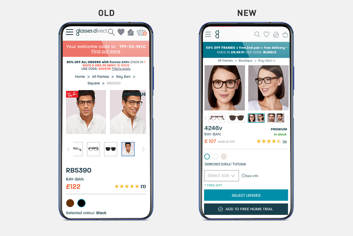GD old new mobile pages