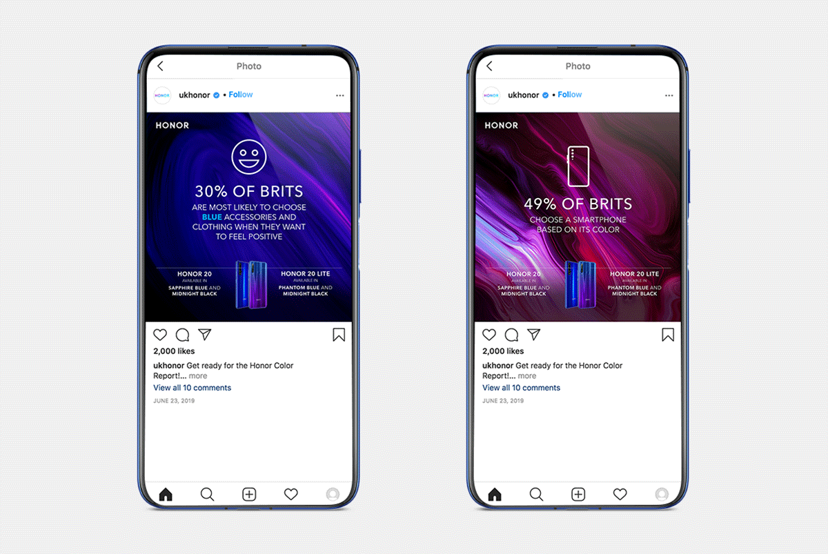Honor Color Report social media campaign